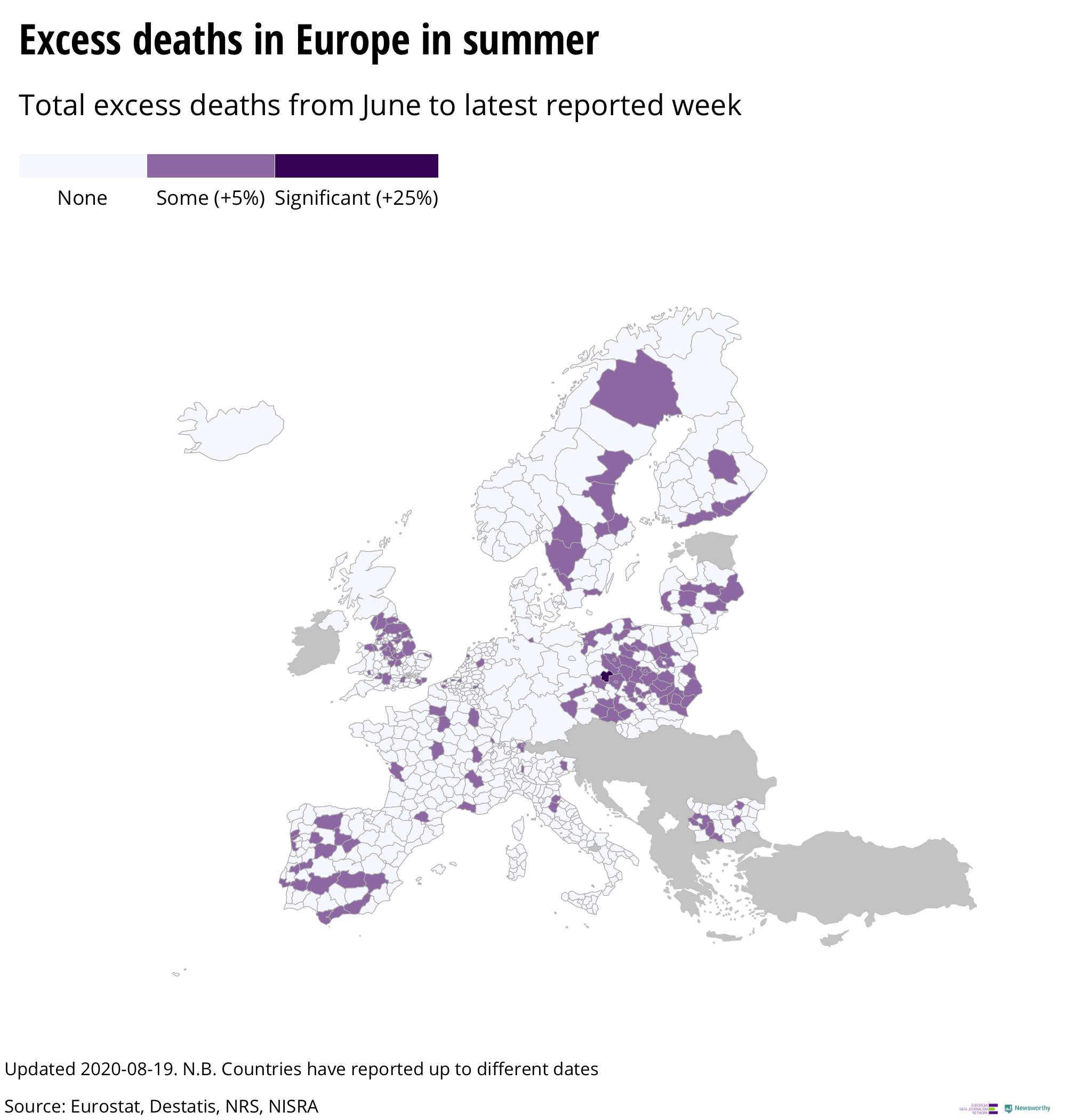 Almost All European Regions Have Managed To Bring Excess Deaths Down Data News News Home Edjnet