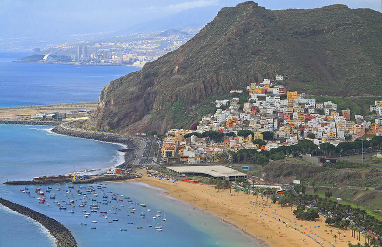 beaches and village in Tenerife