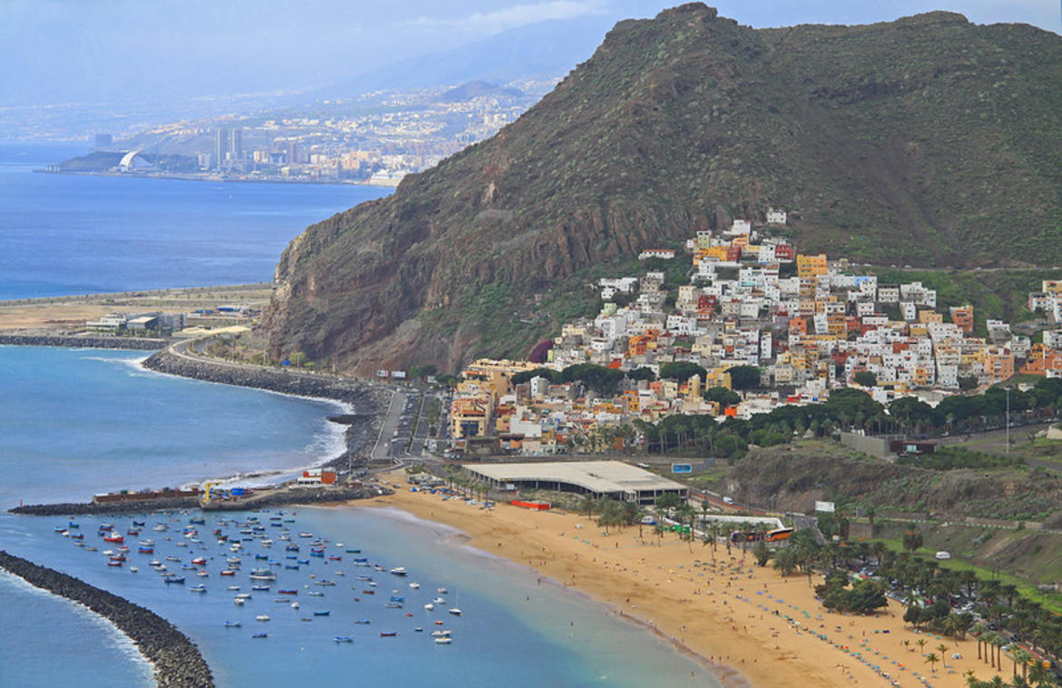 beaches and village in Tenerife